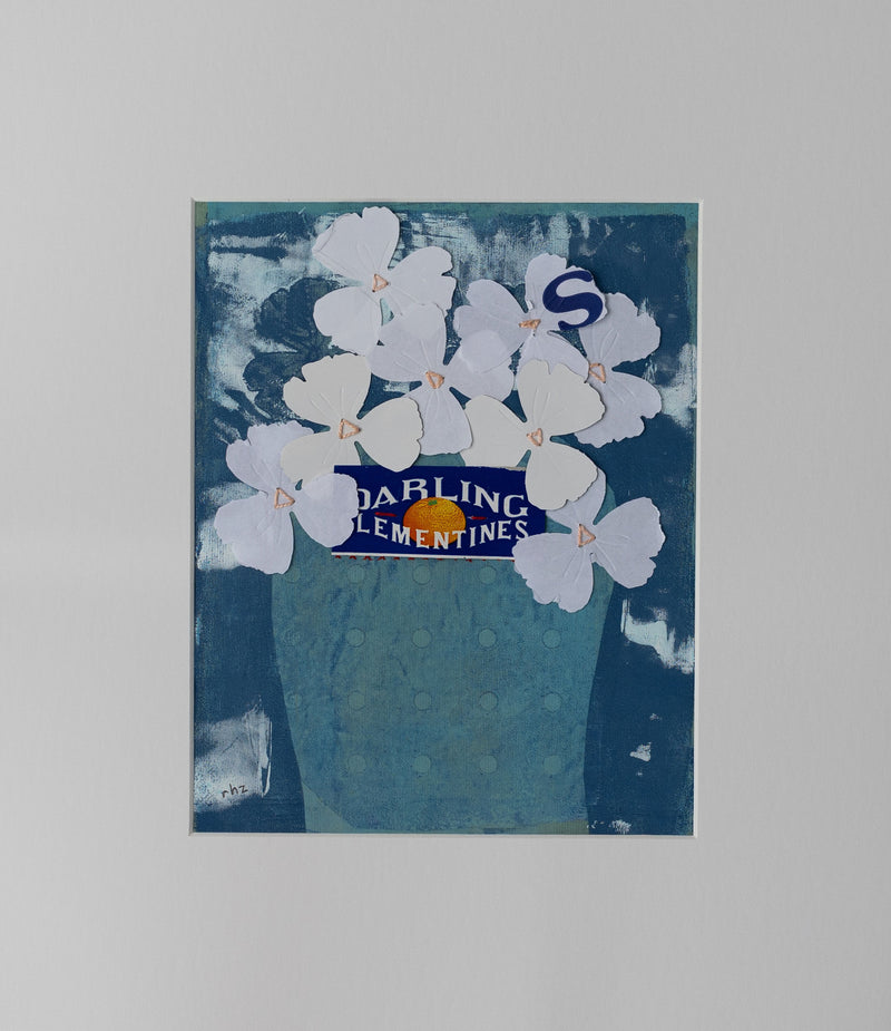 A Stitch in Time Darling Clementine Hand Sewn Mixed Media Collage