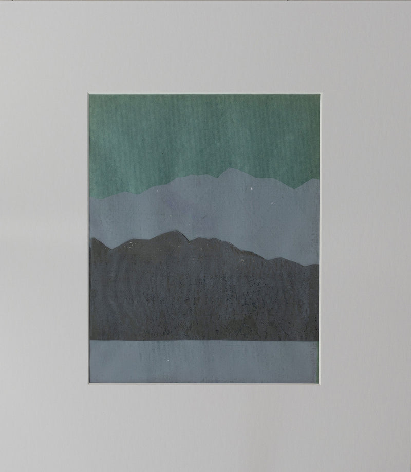 Victoria Composition 1 Artwork inspired by Victoria, British Columbia. A monoprint measuring 10 inches by 8 inches.