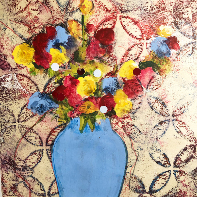 Abstract Floral 30 x 30 Canvas Print