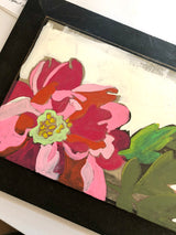 Paeonia, An Origianl Peony Painting 11 inches by 19 inches on Panel by Artist RH Zondag