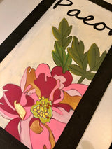 Paeonia, An Origianl Peony Painting 11 inches by 19 inches on Panel by Artist RH Zondag
