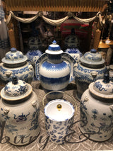 A photo from Charleston, South Carolina showing a collection of ginger jars.