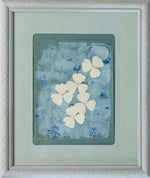 Delft Flowers Series Composition 2 Hand Sewn Mixed Media Collage