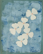 Delft Flowers Series Composition 2 Hand Sewn Mixed Media Collage