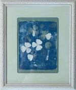 Delft Flowers Series Composition 3 Hand Sewn Mixed Media Collage