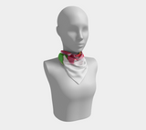Electric Pink Peony Square Scarf