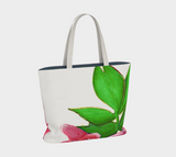 Electric Pink Peony Large Tote Bag