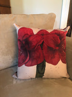 Amaryllis Pillow, Designer Throw Pillow Cover