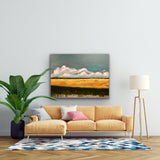 Canola Field Study: Manitoba. This painting measures 36 inches tall by 48 inches wide. Acrylic on canvas painting by artist RH Zondag.